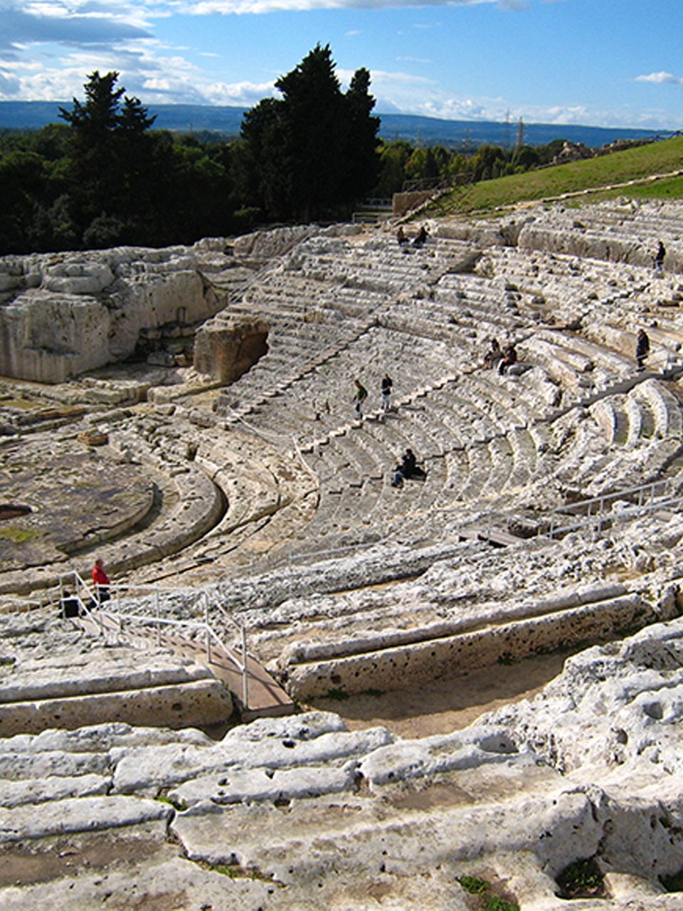 A portion of the Roman amphitheater of Syracuse